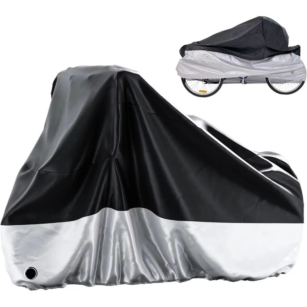 Adult Tricycle Trike Cover 75 in. L x 30 in. W x 44 in. H with Storage Bag, Bicycle/Motorcycle Storage Cover,White&Black price history on PriceWatchPro