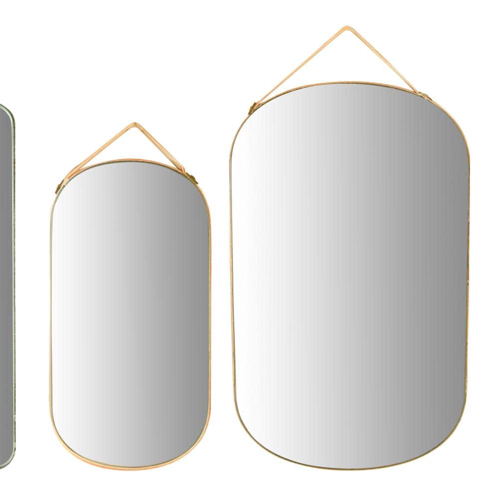 Eclectic Velvet-Edged Frameless Mirror Set in Multicolor (6-Piece)