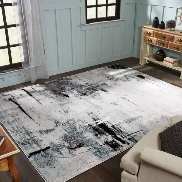 Kalaty Grey Tones And White 2 Ft X 3, Gray And White Rugs 4 215 60