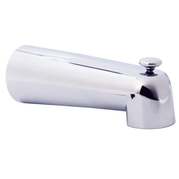 7 in. Extened Reach Wall Mount Tub Spout with Diverter, Polished Chrome