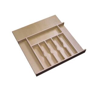 2.38 in. H x 20.62 in. W x 22 in. D Large Cabinet Drawer Wood Cutlery Tray Insert