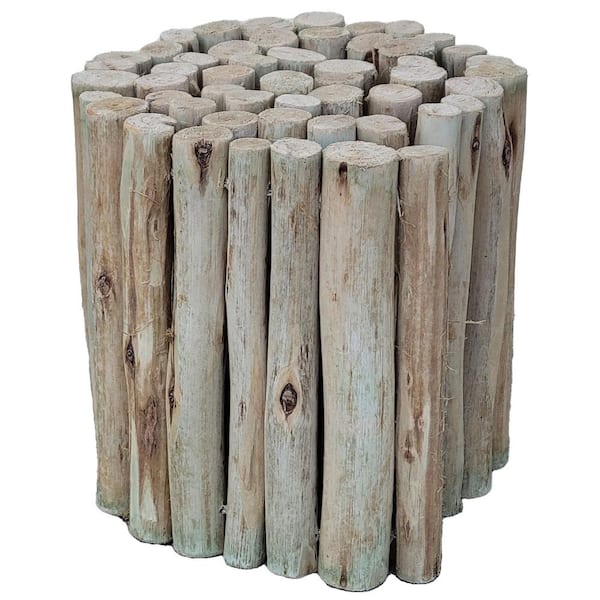 Backyard X-Scapes 72 in. L x 12 in. H Eucalyptus Wood Solid Log for Landscaping Edging and Lawn Border, Flower Bed Garden