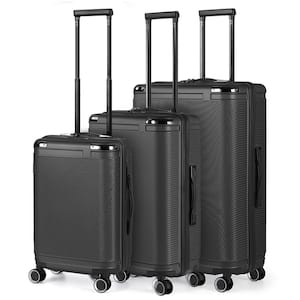 Marathon Lakeside Nested Hardside Luggage Set in Dark Gray, 3 Piece - TSA Compliant