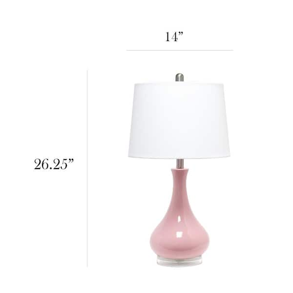 rose pink table lamp