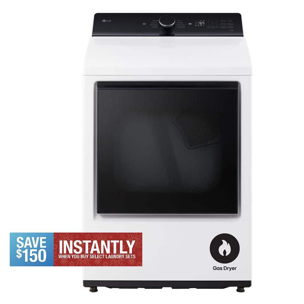 7.3 cu. ft. Vented SMART Gas Dryer in Alpine White with EasyLoad Door and Sensor Dry Technology