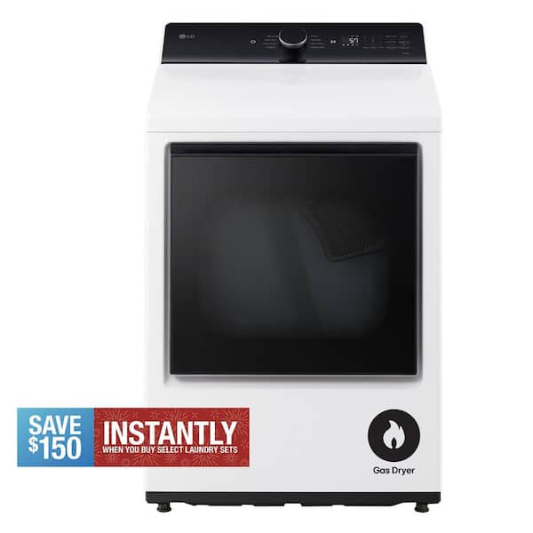 7.3 cu. ft. Vented SMART Gas Dryer in Alpine White with EasyLoad Door and Sensor Dry Technology