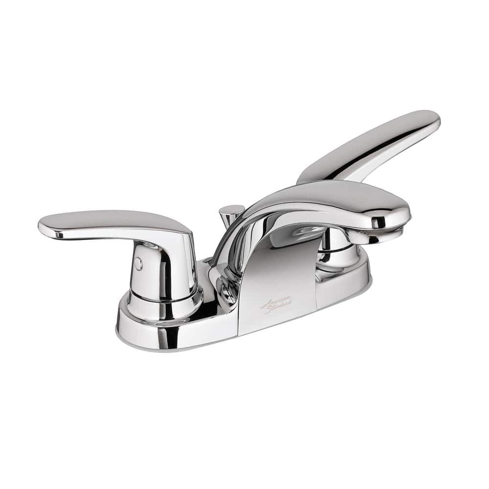 Colony Pro 4 in. Centerset 2-Handle Low-Arc Bathroom Faucet with Metal Drai