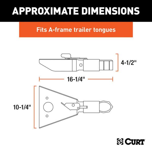 CURT 2" A-Frame Coupler With Sleeve-Lock (7,000 Lbs, Black