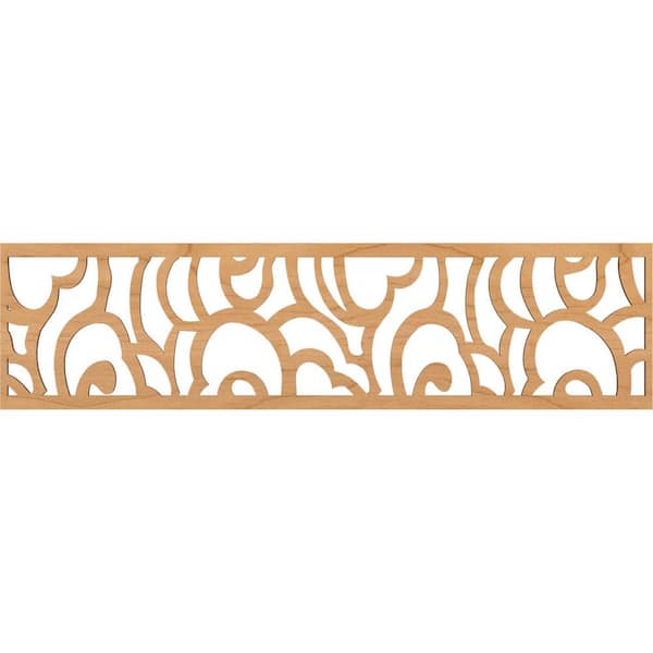 Ekena Millwork Springfield Fretwork 0.25 in. D x 47 in. W x 12 in. L Maple Wood Panel Moulding