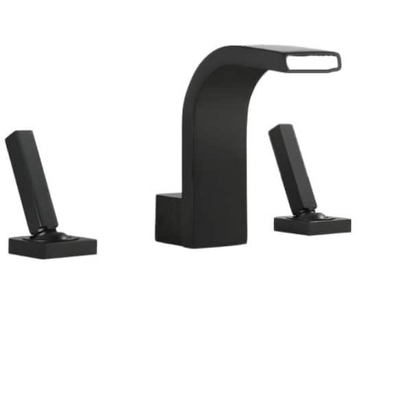 16 GAUGE SINKS Commercial Metering Double Handle Bathroom Sink Faucet in Brass 16GS-36097