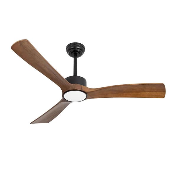 Unbranded 52 in. LED Indoor Outdoor Mahogany Finished Ceiling Fan with 1-Light and Remote Control