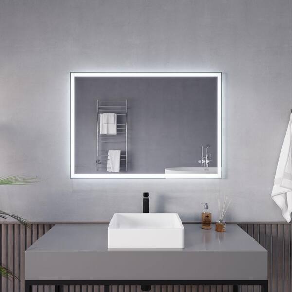 バイヤー厳選用品 ANZZI Front LED Frameless Rectangular H in. 28 x W in. 40 レディースウェア