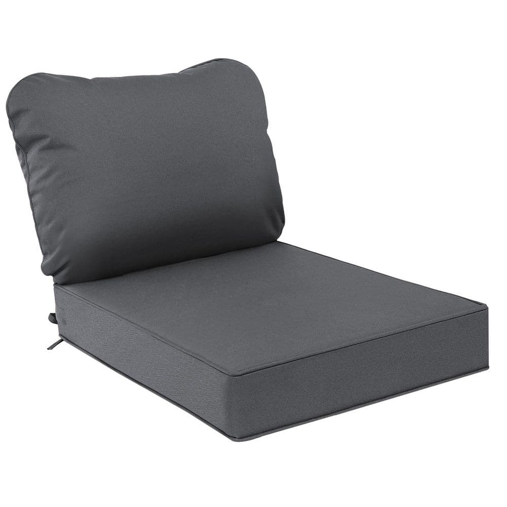 23.5 in. x 25.5 in. Outdoor Deep Seating Lounge Cushion Zipper Closure Cove