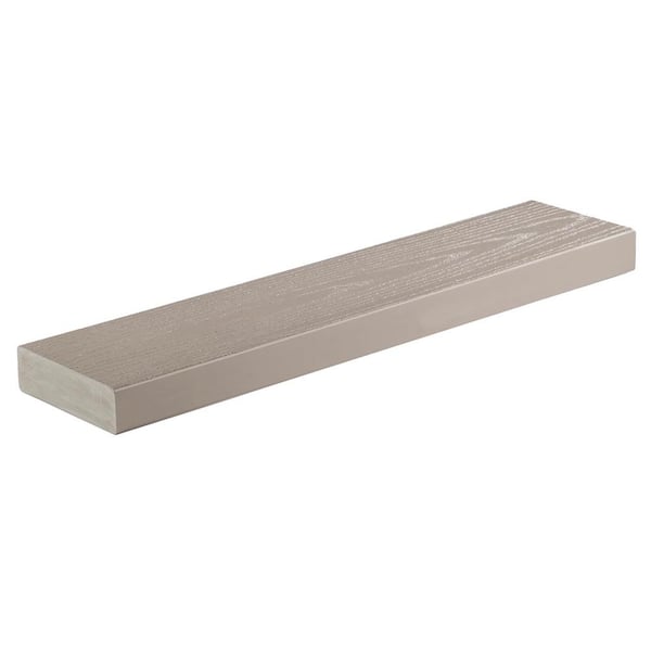 Advanced PVC Harvest 2 in. x6 in. x12 ft. MAX Square Slate Gray PVC Deck Board (Actual: 1 1/2 in. x5 1/2 in. x12 ft. )
