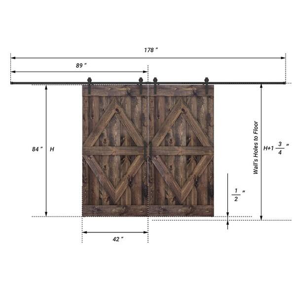 Dessliy Base Lite 72 X 84 Fully Set Up Dark Brown Finished