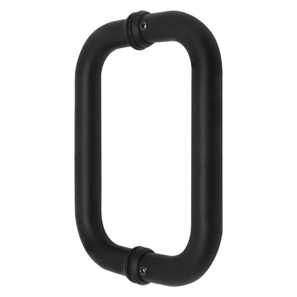 8 in. Shower Door Handle Matte Black Double Side Pull for Glass Doors 5/16 in.-1/2 in. Thickness (1-Pair) price history on PriceWatchPro
