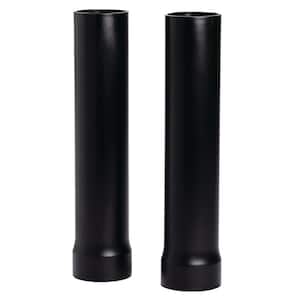 2.5 in. x 11.5 in. Black 12 in. Boot Extensions (Pair) Fits Tube Dryers