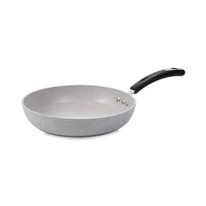 12 in. Stone Frying Pan with 100% APEO and PFOA-Free Stone-Derived Non-Stick Coating from Germany in Warm Alabaster