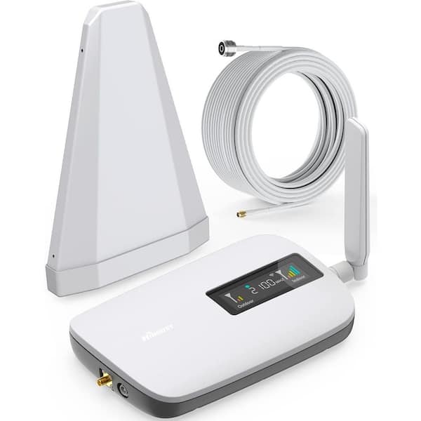 Cell Phone Signal Booster Up to 2000 sq ft Boosts 5G/4G LTE for All US Carriers FCC Approved with LCD and APP Monitor