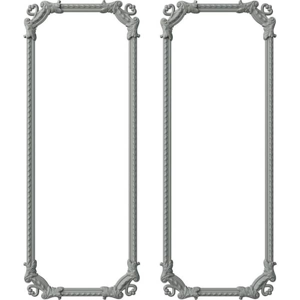 Ekena Millwork 28 in. W x 72 in. H Unfinished Polyurethane Devon Rope Panel Moulding Kit (Double Panel)