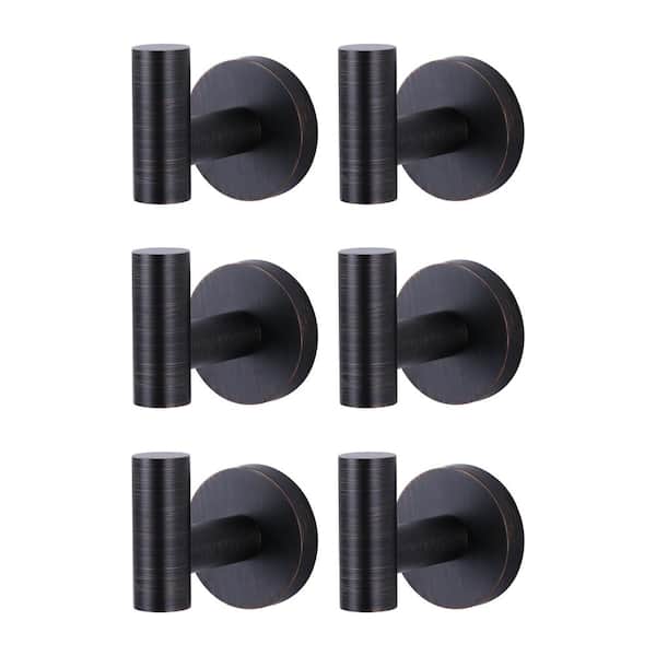 ALEASHA Round shape Knob Robe/Towel Hook in Oil Rubbed Bronze 6-Pieces