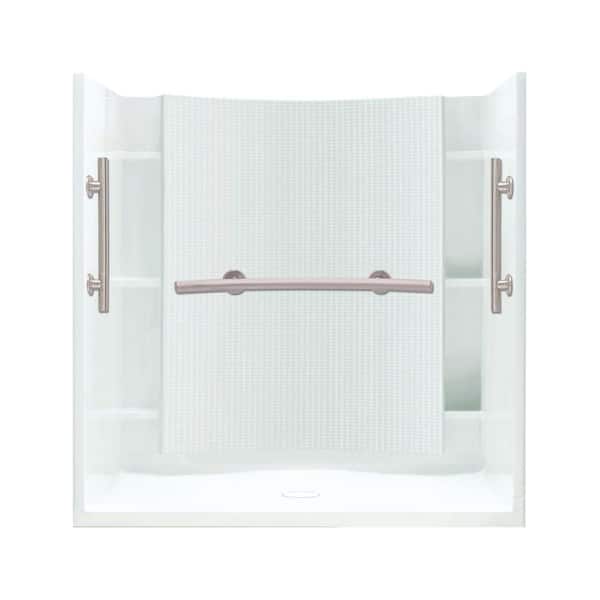 STERLING Accord 36 in. x 60 in. x 75.75 in. Shower Kit in White with Grab Bars72270103N0