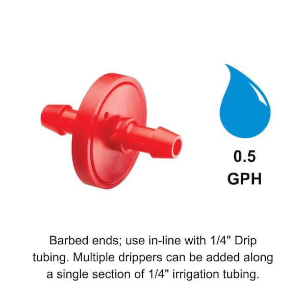 0.5 GPH Inline Drippers/Emitters (10-Pack)