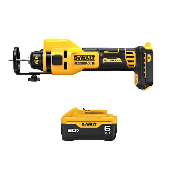 20-Volts XR Lithium-Ion Cordless Rotary Drywall Cut-Out Tool with 20-Volts MAX Lithium-Ion 6. 0Ah Battery Pack