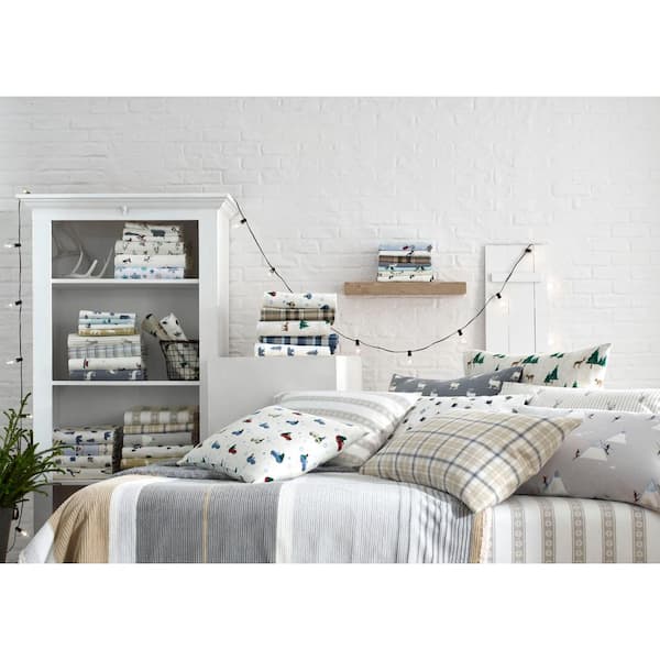 Eddie Bauer School of Fish Flannel Full Sheet Set