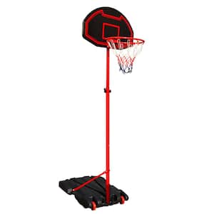 Height Adjustable Kids Basketball Hoop Stand with Durable Net Shatterproof Backboard Wheel