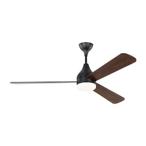 Streaming Smart 60 in. LED Indoor/Outdoor Midnight Black Ceiling Fan with Remote Control and Reversible Motor