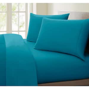 Luxurious Collection Teal 1000-Thread Count 100% Cotton King Sheet Set