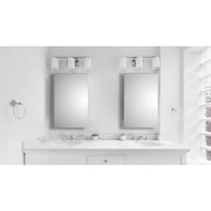 Spacecab 16 in. W x 26 in. H Rectangular Frameless Recessed Medicine Cabinet with Polished Edge Mirror and 6-Shelves