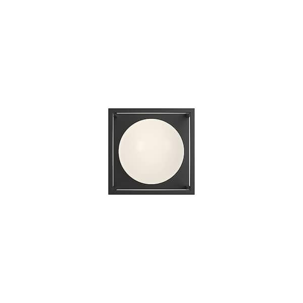 Amelia 6-in 1-Light 40-Watt Black Exterior Wall Sconce
