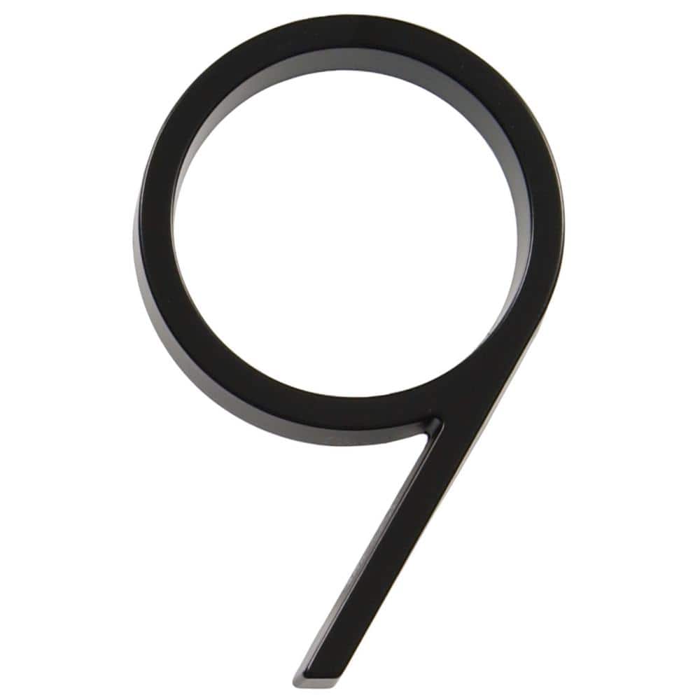 5 in. Black Modern Floating or Flush Metal House Number 9 price history on PriceWatchPro