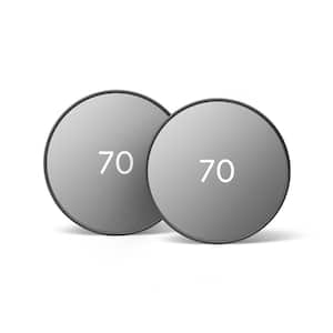 Nest Thermostat - Smart Programmable Wi-Fi Thermostat - 2 Pack - Charcoal