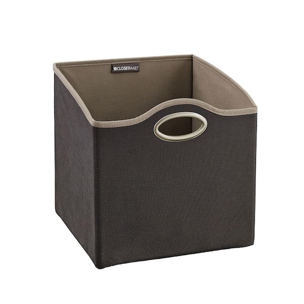 ClosetMaid 10.7 in. H x 10.4 in. W x 10.4 in. D Gray Fabric Cube Storage Bin
