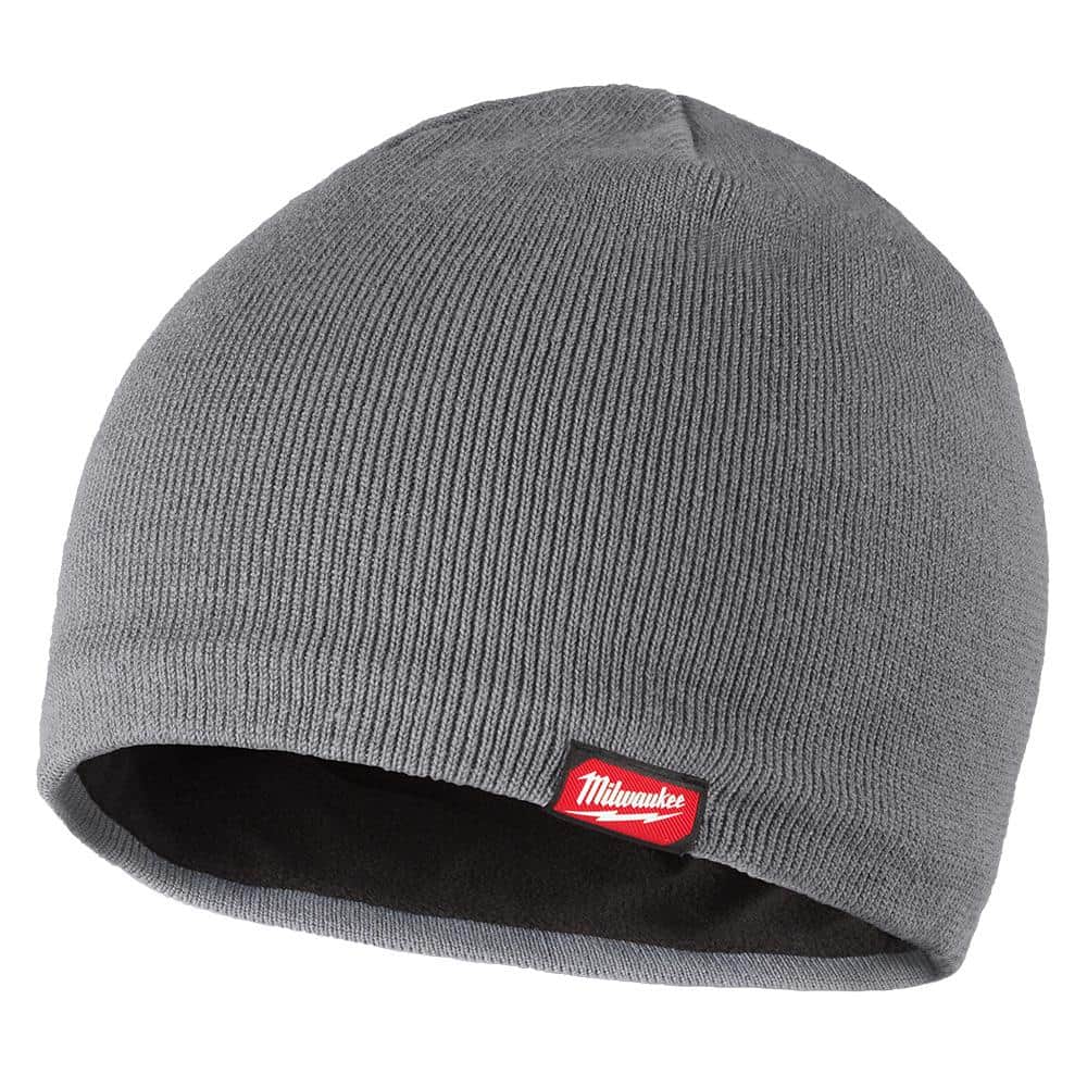 Milwaukee Gray Fleece-Lined Beanie Cap M751G - The Home Depot