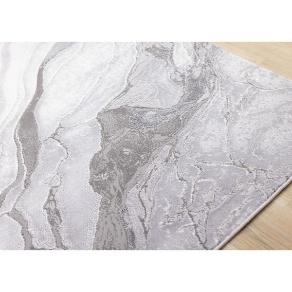 Zephyr Collections 7 ft. x 10 ft. Grey Organic Indoor Area Rug