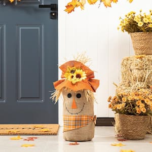 23.25 in.H Fall Linen Scarecrow Doorstop Porch Decor