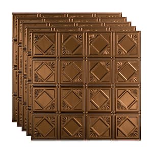 Traditional #4 2 ft. x 2 ft. Oil Rubbed Bronze Lay-In Vinyl Ceiling Tile (20 sq. ft.)