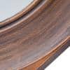 Hexagonal Walnut Wood Framed Wall Mirror