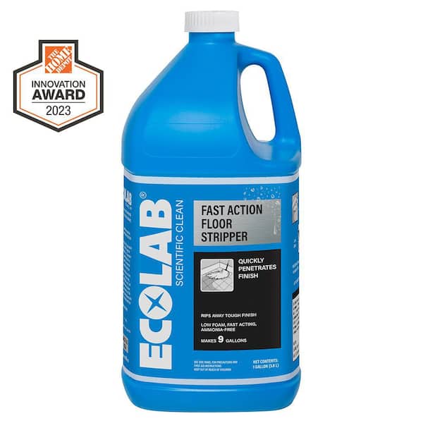 ECOLAB 1 Gal. Fast Action Floor Stripper Concentrate; Removes Heavy Build Up on Vinyl, Epoxy and Concrete Flooring