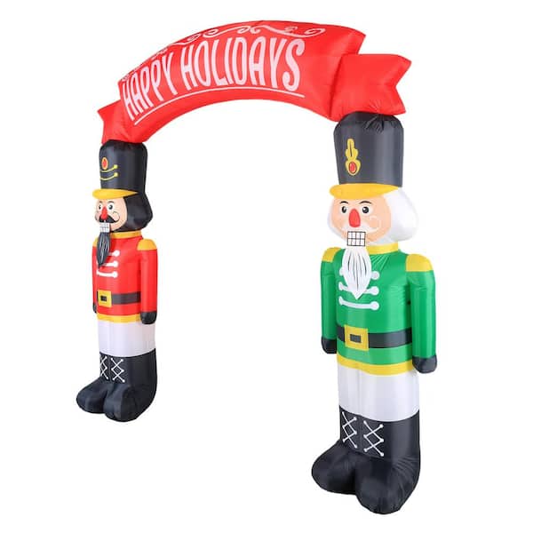 Unbranded 96 in. H x 18 in. W x 96 in. L Christmas Inflatable Airflowz Inflatable Nutcrackers Archway