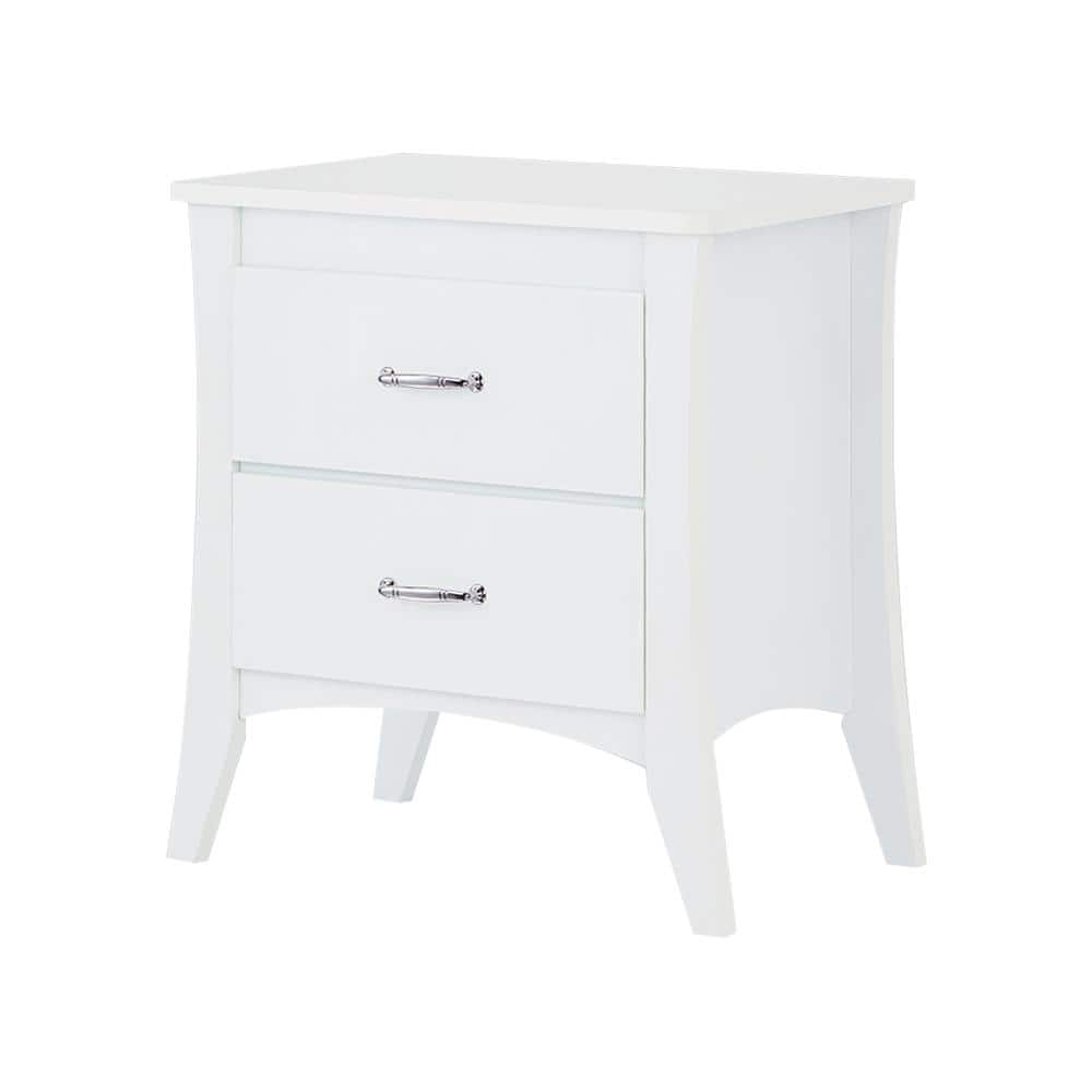 Acme Furniture Babb 16 In. White Rectangle End Table With Drawers 97264 ...