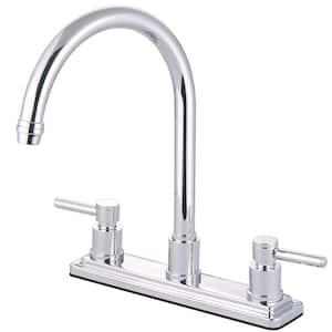 Concord 2-Handle Deck Mount Centerset Kitchen Faucets in Polished Chrome