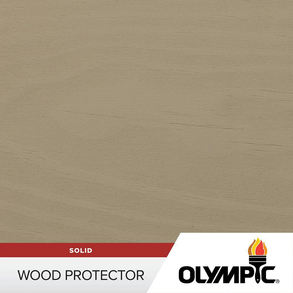 Olympic 1 gal. Predawn Exterior Solid Wood Protector Stain Plus Sealant