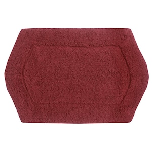 Waterford Collection 100% Cotton Tufted Bath Rug, 17 in. x24 in. Rectangle, Red