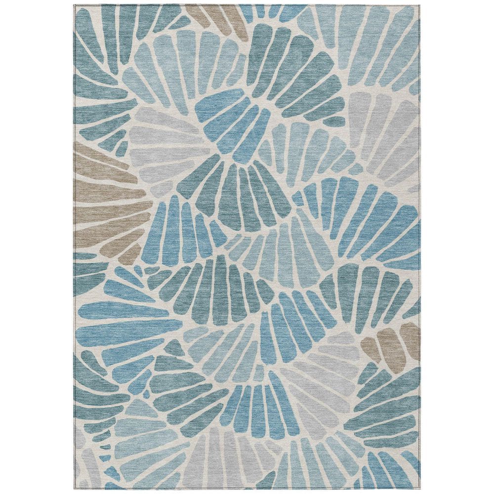 Chantille Machine Washable Indoor/Outdoor Abstract ACN2384 Teal 10 ft. x 14 ft. Area Rug price history on PriceWatchPro