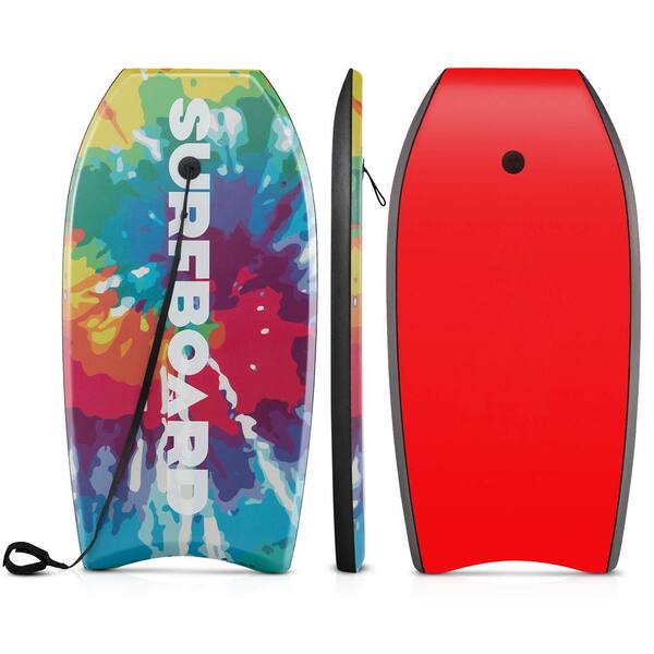 Costway 37 in. Colorful EPS Core XPE Deck HDPE Bottom Crescent Tail Light-Weight Surfboards